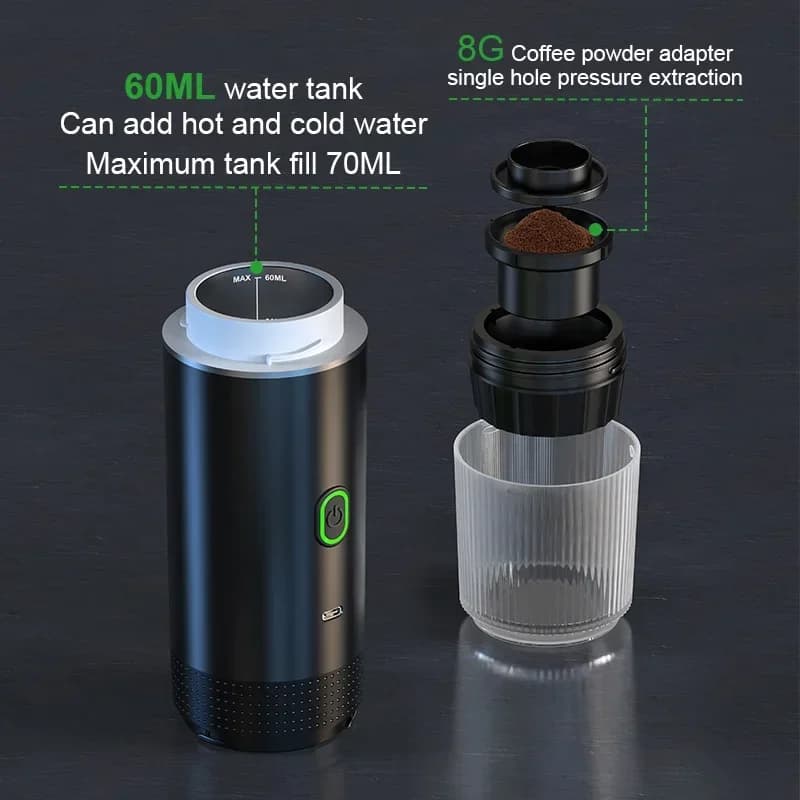 Tragbare 3-in-1 Espresso-Kaffeemaschine