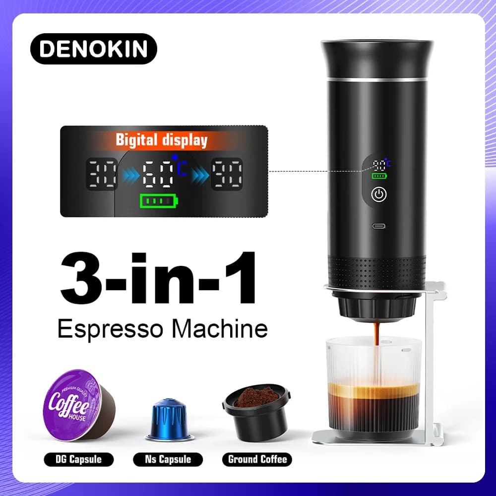 Tragbare Espresso-Kaffeemaschine 3-in-1