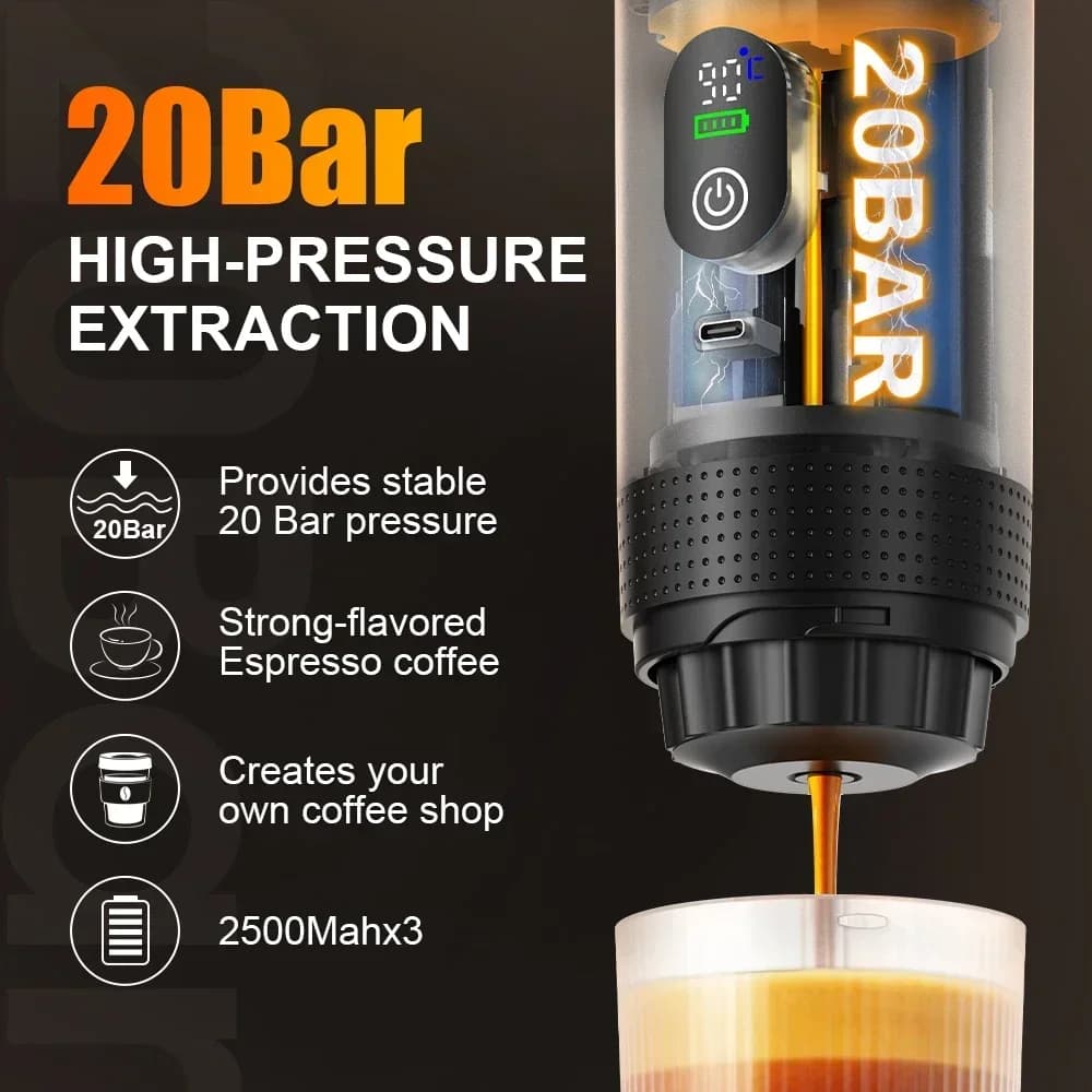 Tragbare Espresso-Kaffeemaschine 3-in-1