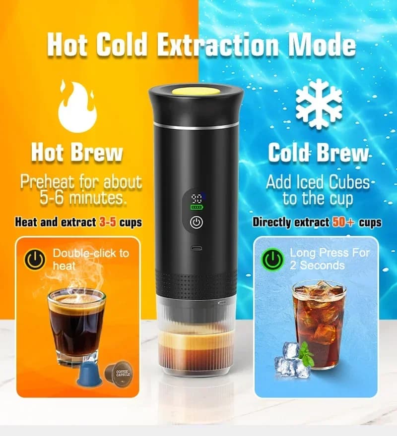 Tragbare Espresso-Kaffeemaschine 3-in-1
