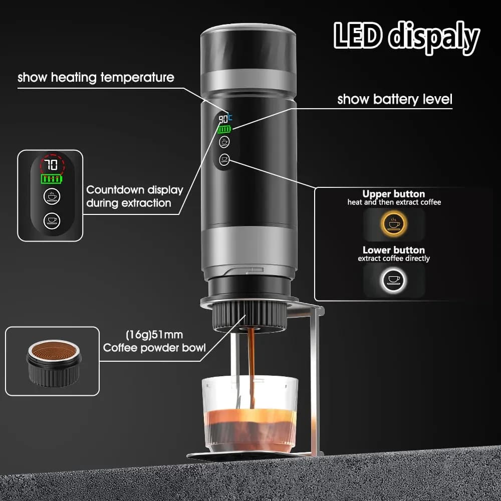 Tragbare Espresso-Kaffeemaschine 3-in-1