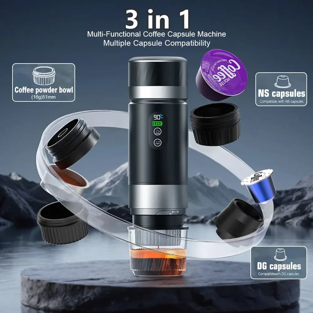 Tragbare Espresso-Kaffeemaschine 3-in-1