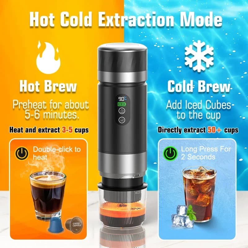 Tragbare Espresso-Kaffeemaschine 3-in-1