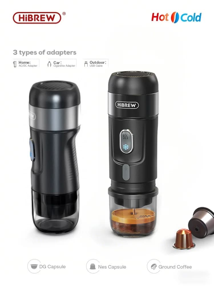 Tragbare Kaffeemaschine für Kapsel- & Kaffeepulver