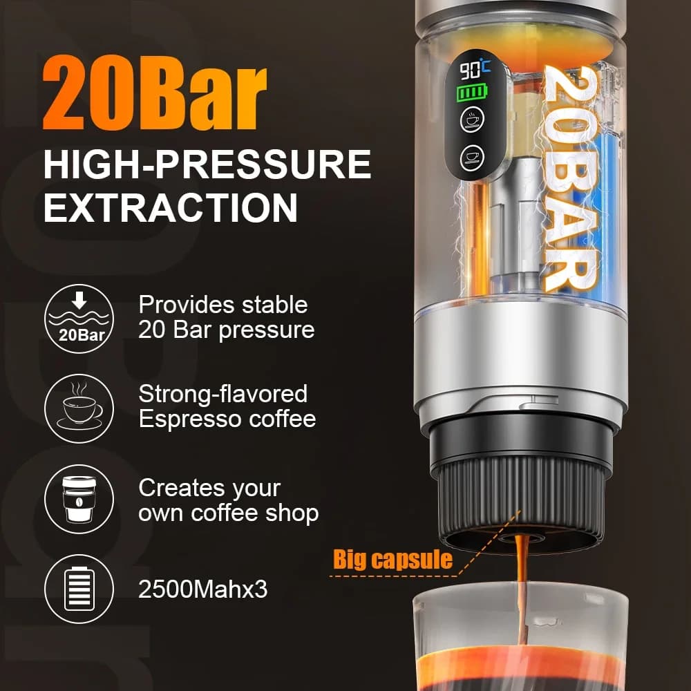Tragbare Espresso-Kaffeemaschine 3-in-1